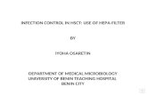 INFECTION CONTROL IN  HSCT:  USE OF HEPA-FILTER BY Iyoha Osaretin