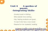 Unit 4       A garden of poems -Integrating Skills-