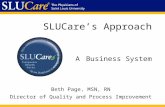 SLUCare’s Approach A Business  System