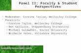 Panel  II: Faculty & Student Perspectives