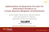 Optimization of Quantum Circuits for Interaction Distance in