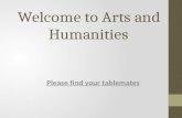 Welcome to Arts and Humanities