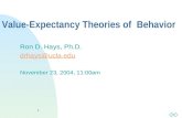 Value-Expectancy Theories of  Behavior
