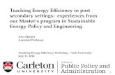 Alex  Mallett Assistant Professor Teaching Energy Efficiency Workshop – York University
