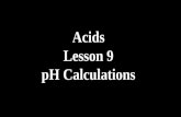 Acids Lesson 8 Application of Hydrolysis pH Calculations