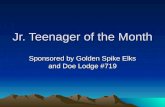 Jr. Teenager of the Month