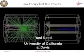 Low Energy Test Run Results
