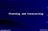 Planning and Forecasting