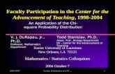 Faculty Participation in the  Center for the Advancement of Teaching , 1998-2004