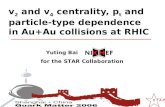 v 2  and v 4  centrality, p t  and  particle-type dependence      in Au+Au collisions at RHIC