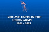 ZOUAVE UNITS IN THE UNION ARMY       1861 - 1865