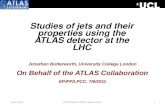 Studies of jets and their properties using the ATLAS detector at the LHC