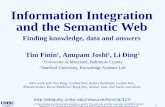 Information Integration and the Semantic Web Finding knowledge, data and answers