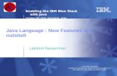 Java Language : New Features in a nutshell
