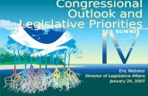 Congressional Outlook and Legislative Priorities