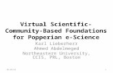 Virtual Scientific-Community-Based Foundations for  Popperian  e-Science
