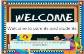 Welcome to parents and students