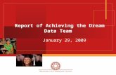 Report of Achieving the Dream Data Team