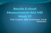 Results E-cloud Measurements  BA5 MD  Week 29