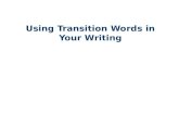 Using Transition Words in Your Writing