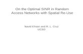 On the Optimal SINR in Random Access Networks with Spatial Re-Use