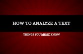 How to analyze a text