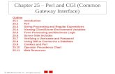 Chapter 25 – Perl and CGI (Common Gateway Interface)