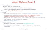 About Midterm Exam 3