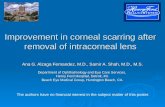 Improvement in corneal scarring after removal of intracorneal lens