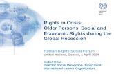 Rights in Crisis:  Older Persons’ Social and Economic Rights during  the Global Recession