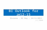 BI Outlook for  20 12-15