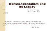 Transcendentalism and Its Legacy