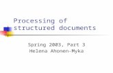 Processing of structured documents