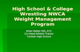 High School & College Wrestling NWCA Weight Management Program