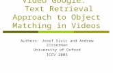 Video Google:   Text Retrieval Approach to Object Matching in Videos