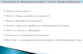 Introduction to  Managerial Economics  -- Prof. V. Chandra  Sekhara Rao