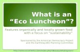 What is an  “Eco Luncheon”?