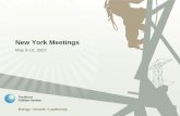 New York Meetings May 9-10, 2007