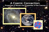 A Cosmic Connection: Properties of Nuclei and Properties of the Cosmos