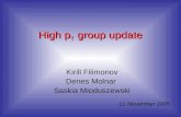 High p T  group update