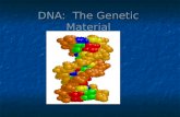 DNA:  The Genetic Material