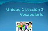 Unidad  1  Lección  2 Vocabulario