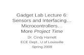 Gadget Lab Lecture 6: Sensors and Interfacing… Microcontrollers… More  Project Time