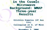 Polarized Light in the Cosmic Microwave Background: WMAP Three-year Results