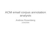 ACM email corpus annotation analysis