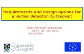 Requirements and design options for a vertex detector (Si tracker)