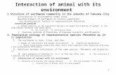 Interaction of animal with its environment