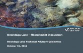 Onondaga Lake – Recruitment Discussion