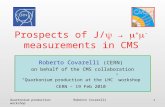 Prospects of J/ y  → m + m -  measurements in CMS