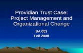 Providian Trust Case: Project Management and Organizational Change